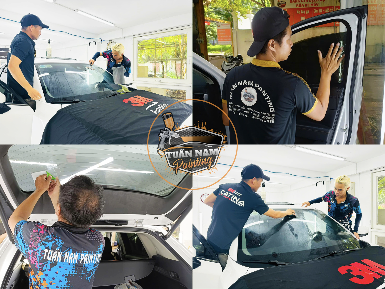 Thi công phim cach nhiệt 3M dưới sự kiểm tra của chuyên viên từ 3M