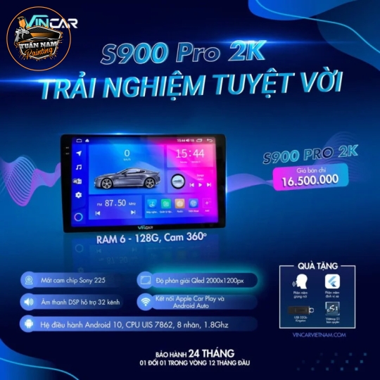 Màn hình Android thông minh Vincar S900 Pro 2K