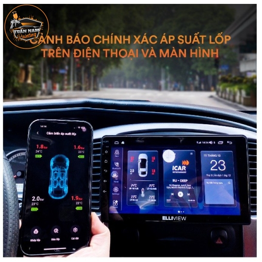  icar Ellisafe IP24 cảm biến áp suất lốp